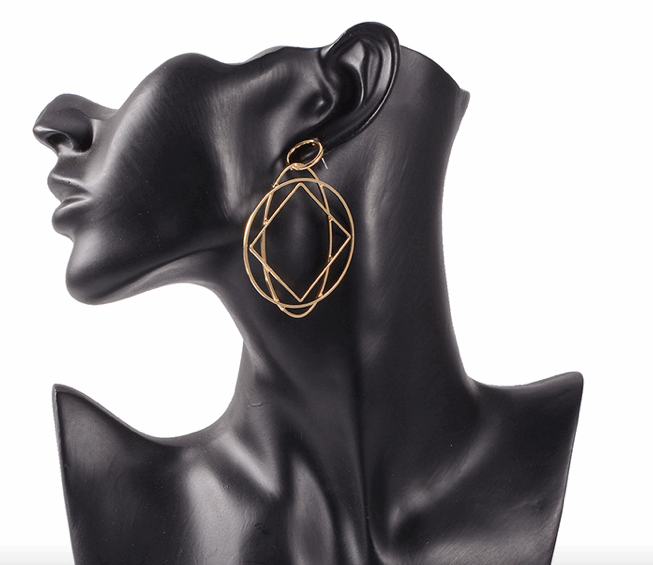 Biyanka geometry Earrings - Silver Brumby Boutique