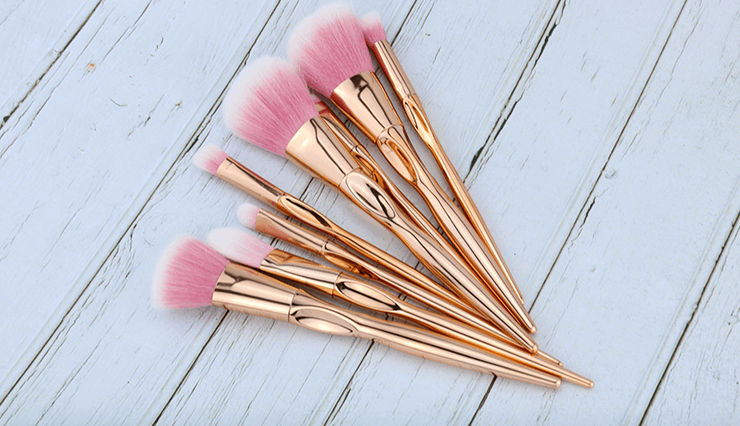 8pcs  Rose Gold Makeup brush set