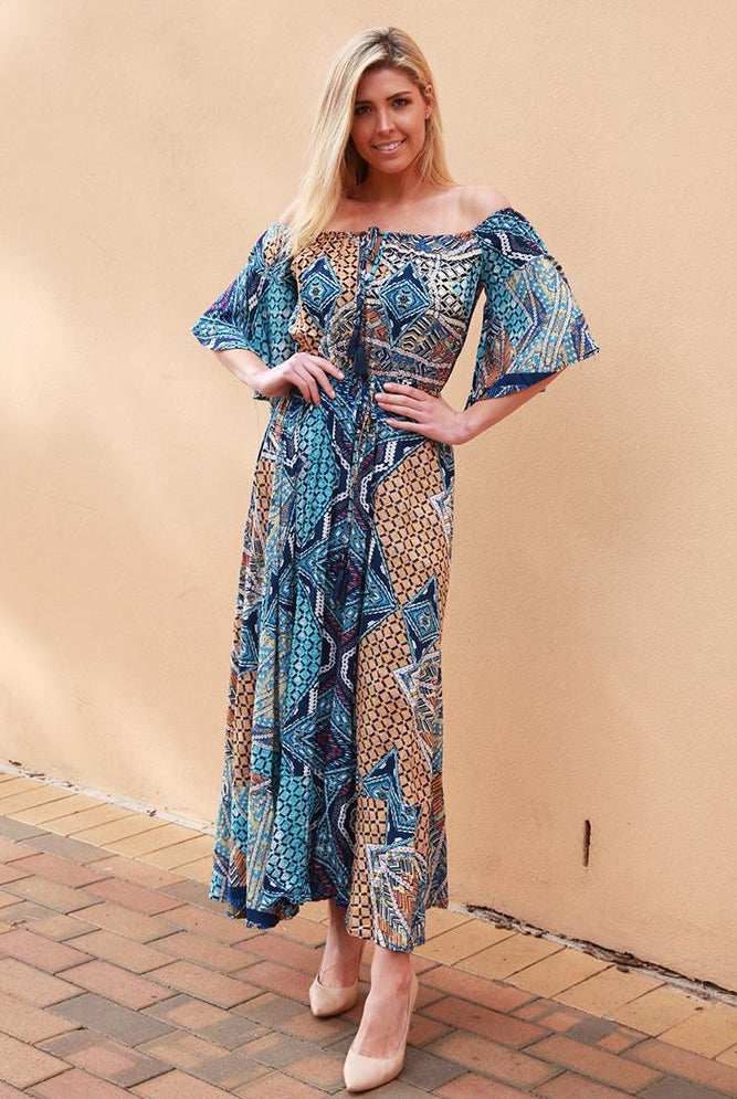 Blue Robin Maxi Dress - Silver Brumby Boutique