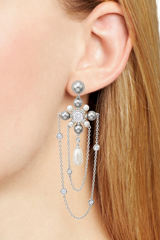 Jupitor  Layered Earrings - Silver Brumby Boutique