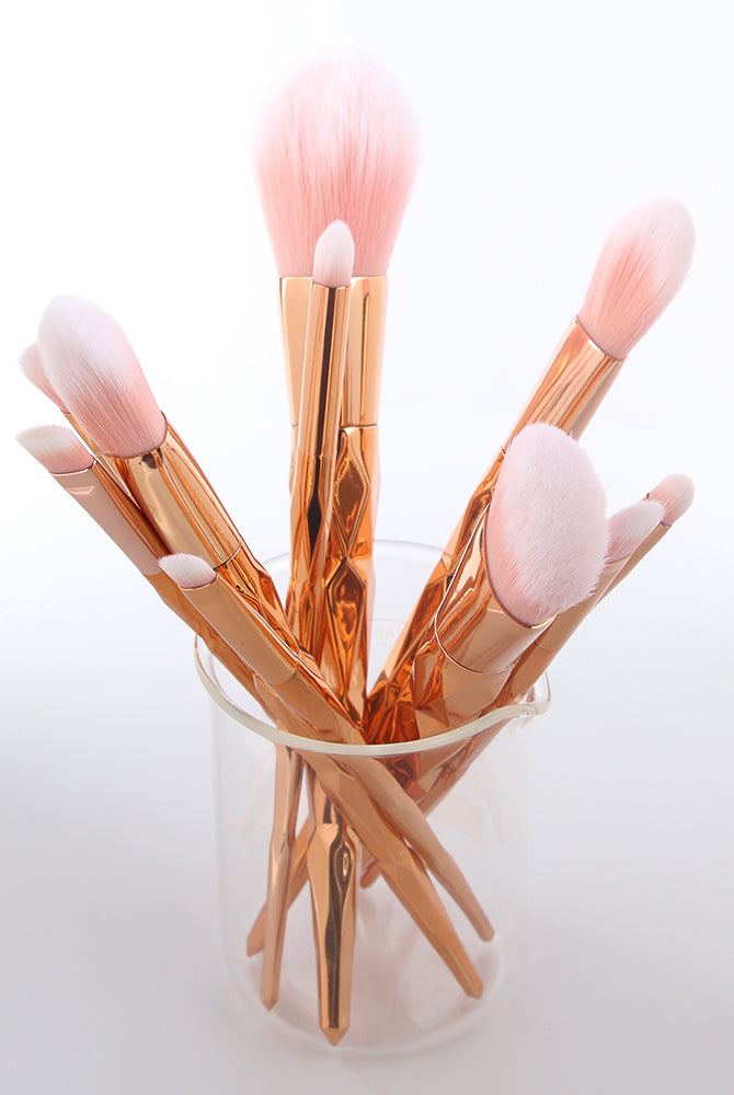 8pcs  Rose Gold Makeup brush set - Silver Brumby Boutique