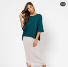Tanya crop  top- Forest Green - Silver Brumby Boutique