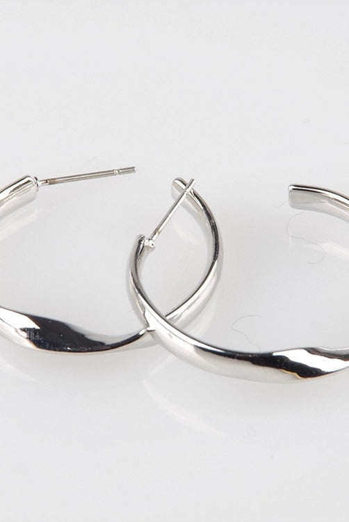 Twisted C Earrings - Silver Brumby Boutique