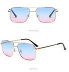 Sandy-beach Square Frame Sunglass - Silver Brumby Boutique